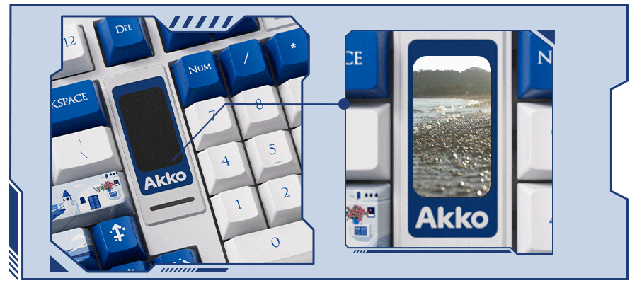 AKKO 5098B Santorini Keyboard - 98%, TFT LCD screen, Multi-modes, Gasket mount, PBT Dye-Sub Keycaps, Hotswap, 8000mAh 31 Santorini 5098BXQ GIF