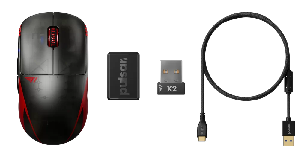 Pulsar X2 V3 T1 Edition Wireless Gaming Mouse - 2.4GHz, 8KHz 45 T1 Edition X2v3 Wireless Gaming Mouse package contents caf37c38 7882 432b 910b c5fdc402f234