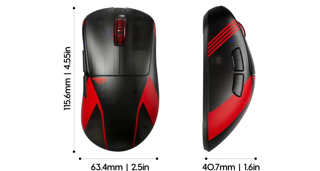 Pulsar Xlite v4 T1 Edition Wireless Gaming Mouse - 8KHz 43 T1 Edition Xlitev4 Wireless Gaming Mouse Size1