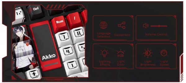 AKKO 5098B The King’s Avatar Ye Xiu Keyboard - 98%, TFT LCD screen, Multi-modes, Gasket mount, PBT Dye-Sub Keycaps, Hotswap, 8000mAh 28 The Kings Avatar 5098B – Ye Xiu XQ CT1 600x267 1