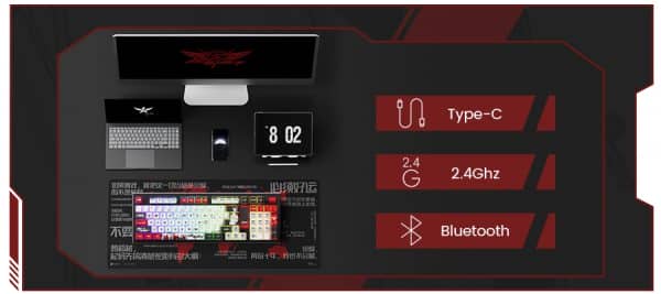 AKKO 5098B The King’s Avatar Ye Xiu Keyboard - 98%, TFT LCD screen, Multi-modes, Gasket mount, PBT Dye-Sub Keycaps, Hotswap, 8000mAh 27 The Kings Avatar 5098B – Ye Xiu XQ CT3 600x267 1