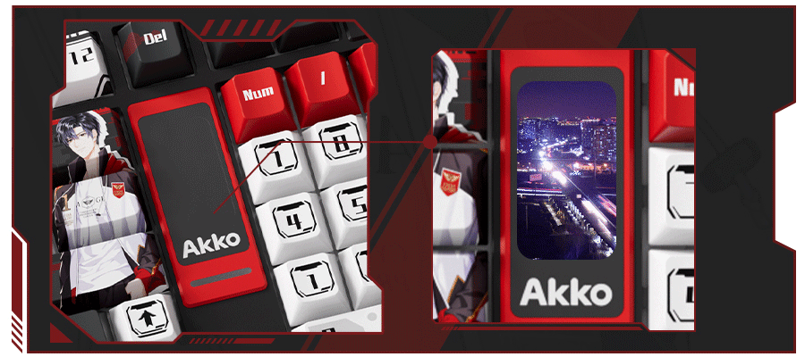 AKKO 5098B The King’s Avatar Ye Xiu Keyboard - 98%, TFT LCD screen, Multi-modes, Gasket mount, PBT Dye-Sub Keycaps, Hotswap, 8000mAh 29 The Kings Avatar 5098B – Ye Xiu XQ GIF