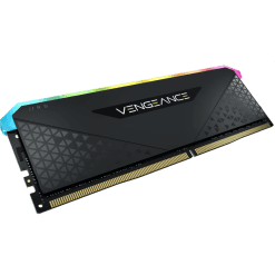 CORSAIR VENGEANCE RGB RS 8GB Memory Kit - Black, 8GB (1x8GB) 3600MHz C18 (CMG8GX4M1D3600C18) 8 VENGEANCE RGB RS 01