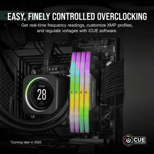 CORSAIR Vengeance RGB 32GB Memory Kit - Black, 32GB (2x16GB) DDR5, 6000MHz, CL36 DDR5 (CMH32GX5M2E6000C36)