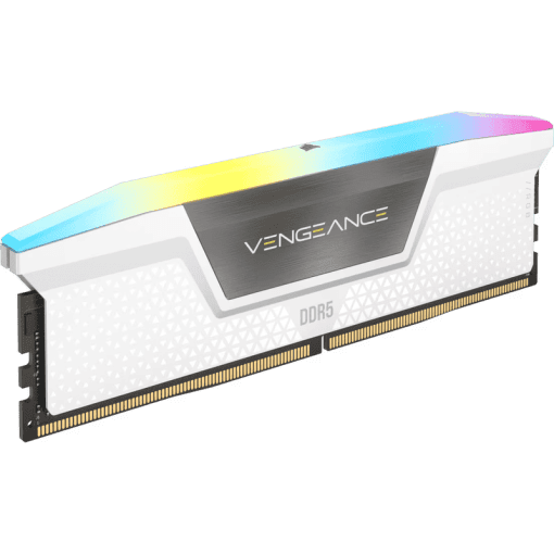 CORSAIR Vengeance RGB 32GB Memory Kit - White, 32GB (2x16GB) DDR5, 6000MHz, CL36 DDR5 (CMH32GX5M2E6000C36W)