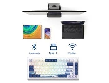 AKKO MOD007B-HE PC Santorini Sakura Pink Magnetic Switch Keyboard - 75%, RGB backlit, USB Type C 8K Hz Polling Rate Rapid Trigger 32 World Tour Aegean Sea MOD007B PC XQ2 600x267 1