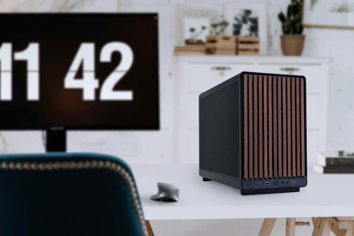 Lian Li DAN A3-mATX - Wood Front & Side Tempered Glass Panel Edition, M-ATX Case 31 a3 h 004 d