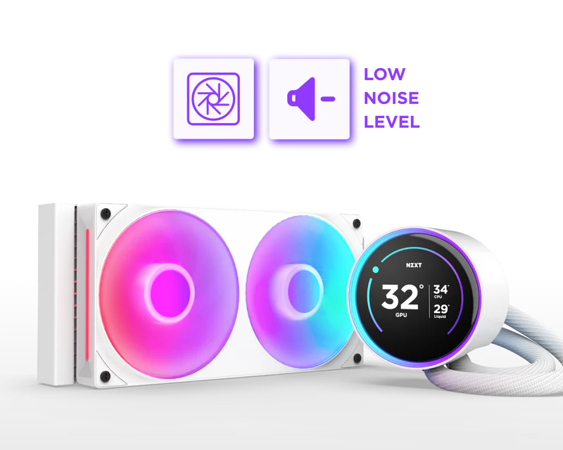 NZXT Kraken Elite 420 RGB V2 White AIO Liquid CPU Cooler - 2.72 inch IPS LCD & RGB, 420mm radiator, F420 RGB Core Fan 31 kraken elite 240 rgb high pressure low noise primary lg 1