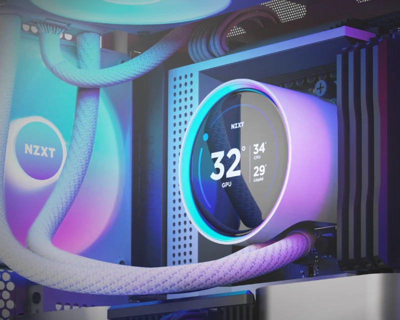 NZXT Kraken Elite 420 RGB V2 White AIO Liquid CPU Cooler - 2.72 inch IPS LCD & RGB, 420mm radiator, F420 RGB Core Fan 33 kraken elite rgb quicker installation primary lg 1