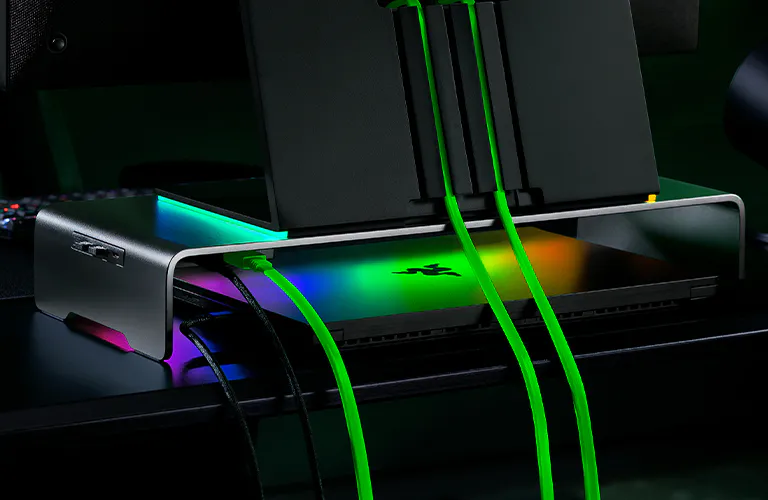 Razer Monitor Stand Chroma - Aluminum, 4-Port USB Hub 28 razer monitor stand chroma height mobile