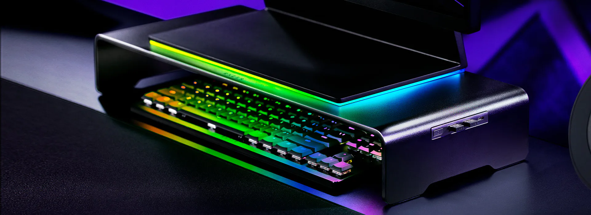 razer monitor stand chroma shelf desktop