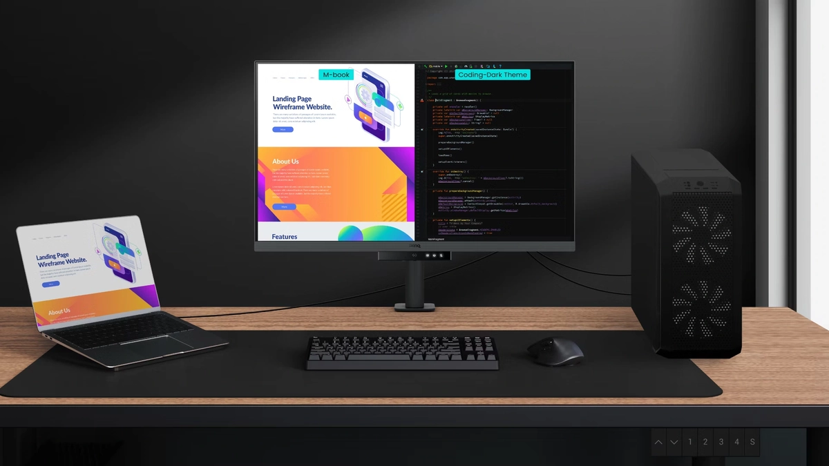BenQ RD320U Programming Monitor - 31.5 inch, 4K UHD (3840x2160) 16:9, HDR10 VESA DisplayHDR 400, IPS 60Hz, USB‑C 90W 49 RD Fine Coated