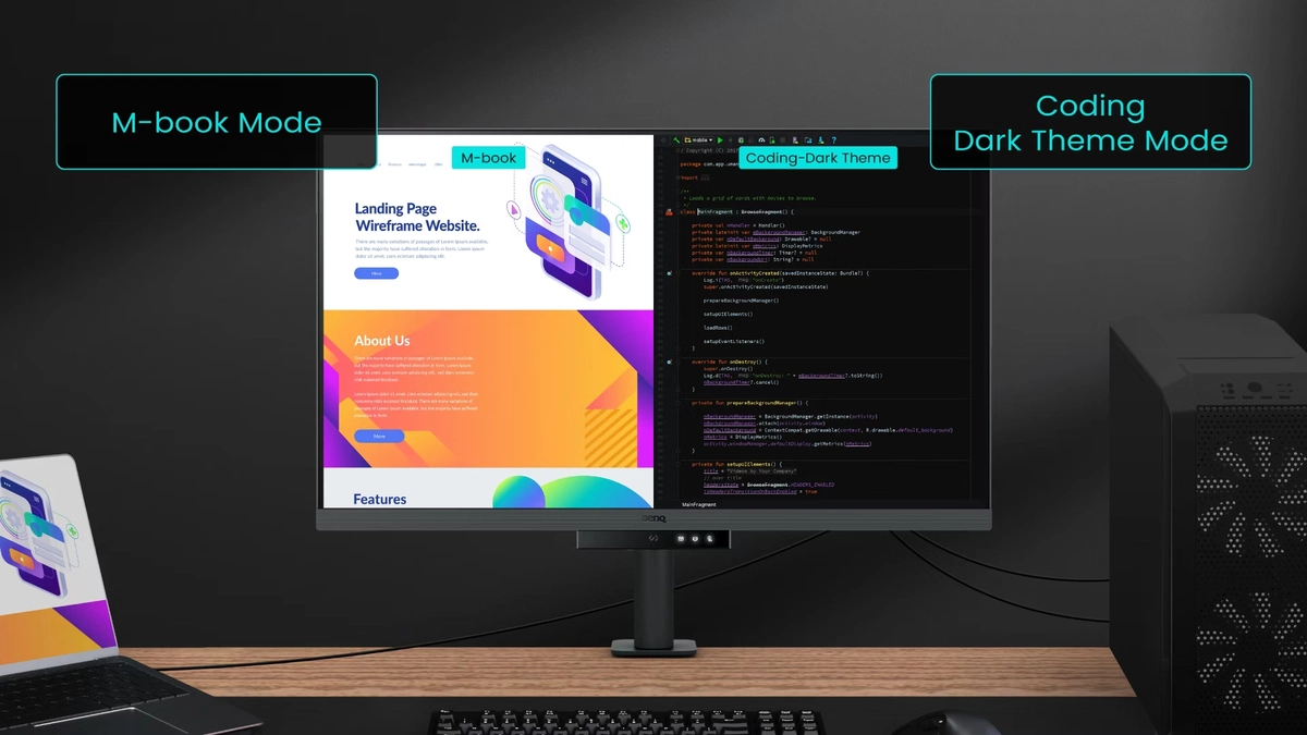 BenQ RD320U Programming Monitor - 31.5 inch, 4K UHD (3840x2160) 16:9, HDR10 VESA DisplayHDR 400, IPS 60Hz, USB‑C 90W 51 RD Fine Coated