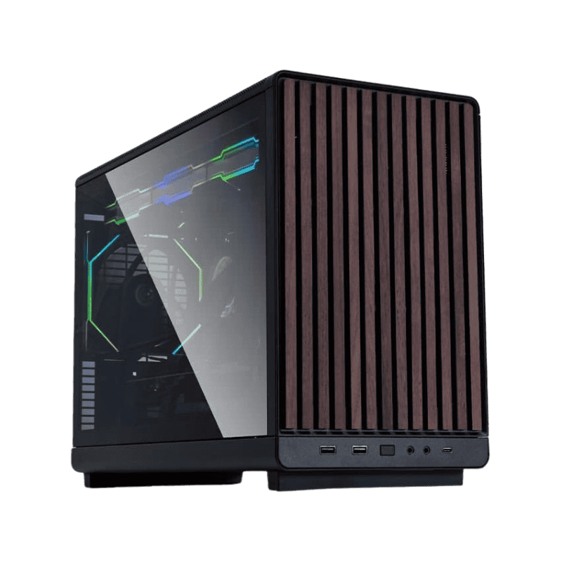 Lian Li DAN A3-mATX - Wood Front & Side Tempered Glass Panel Edition, M-ATX Case 51 side tempered glass