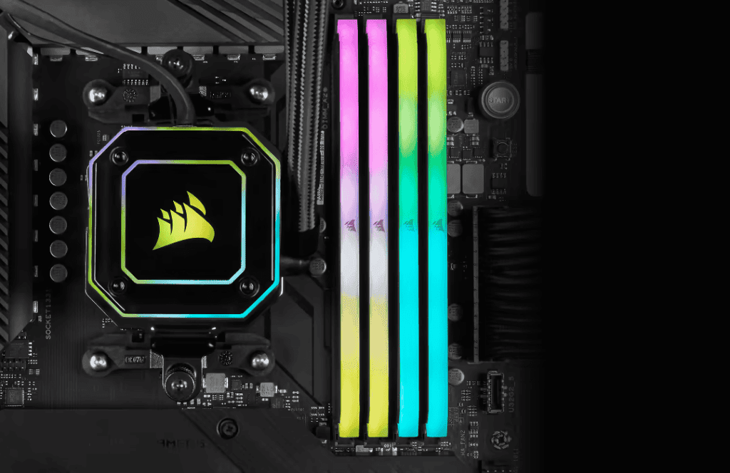 CORSAIR VENGEANCE RGB RS 8GB Memory Kit - Black, 8GB (1x8GB) 3600MHz C18 (CMG8GX4M1D3600C18) 29 vengeance rs performance mb