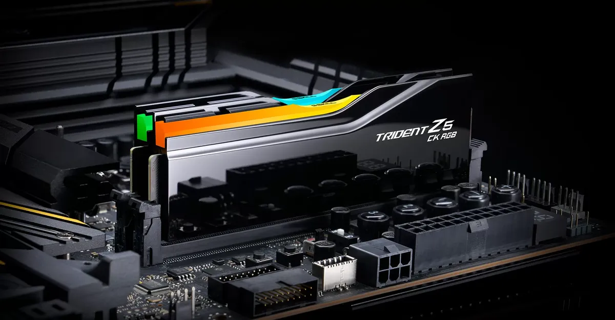 G.Skill Trident Z5 CK RGB Black 48GB (2x24GB) DDR5 Memory Kit - Intel XMP, 8400MHz CL40 (F5-8400C4052G24GX2-TZ5CRK) 21 08 trident z5 ck rgb motherboard hero