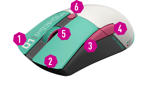 ASUS TUF GAMING Mini Wireless Mouse Hatsune Miku Edition Gaming Mouse 28 6 buttons mouse