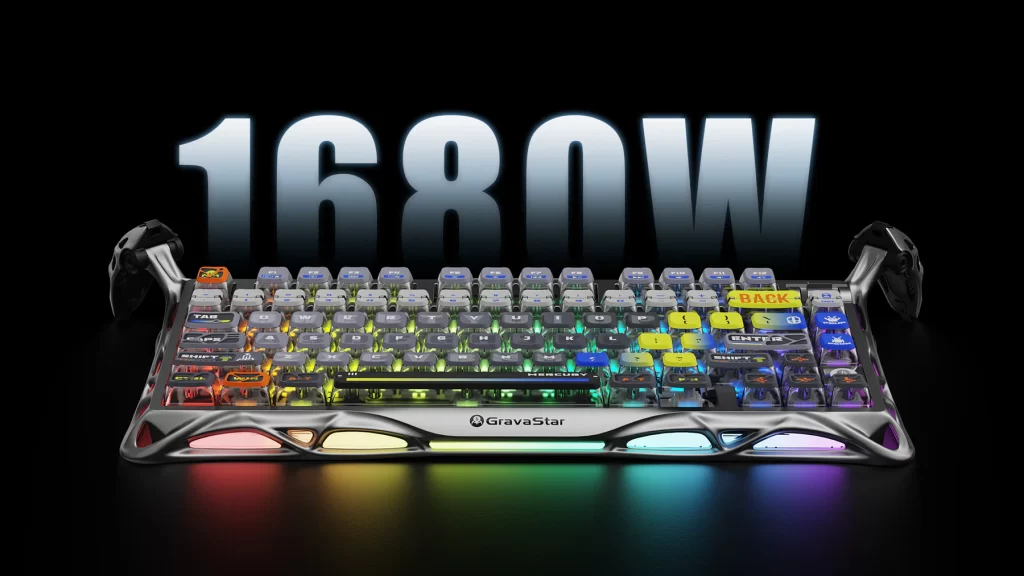 GravaStar Mercury K1 Pro Special Edition - Insterstellar Silver Gaming Keyboard 36 7