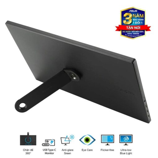 ASUS ZenScreen MB169CK Portable Monitor - 15.6", Full-HD 60Hz 5ms, IPS, Eye Care, Blue Light Filter, Dual USB-C, Mini-HDMI