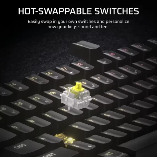 CORSAIR K65 PLUS WIRELESS TACTILE Gaming Keyboard - 75% RGB, CORSAIR MLX Tactile Switches, Top Mounted, Dual-Layer Sound Dampening, PBT Keycaps, QWERTY NA
