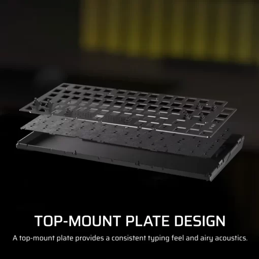 CORSAIR K65 PLUS WIRELESS TACTILE Gaming Keyboard - 75% RGB, CORSAIR MLX Tactile Switches, Top Mounted, Dual-Layer Sound Dampening, PBT Keycaps, QWERTY NA