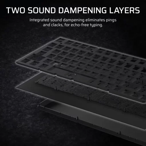 CORSAIR K65 PLUS WIRELESS TACTILE Gaming Keyboard - 75% RGB, CORSAIR MLX Tactile Switches, Top Mounted, Dual-Layer Sound Dampening, PBT Keycaps, QWERTY NA