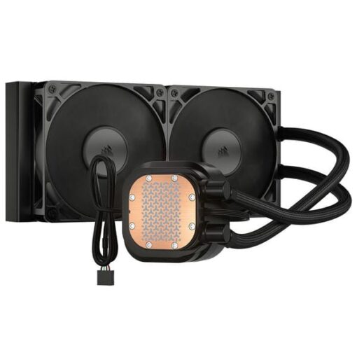 CORSAIR NAUTILUS 240 RS LCD Black AIO Liquid CPU Cooler (CW-9061031-WW) - 2.1" IPS LCD screen, 240mm radiator, 2x RS120 fans