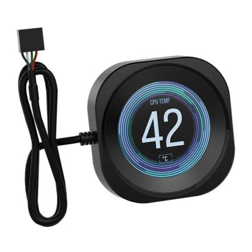 CORSAIR NAUTILUS 240 RS LCD Black AIO Liquid CPU Cooler (CW-9061031-WW) - 2.1" IPS LCD screen, 240mm radiator, 2x RS120 fans