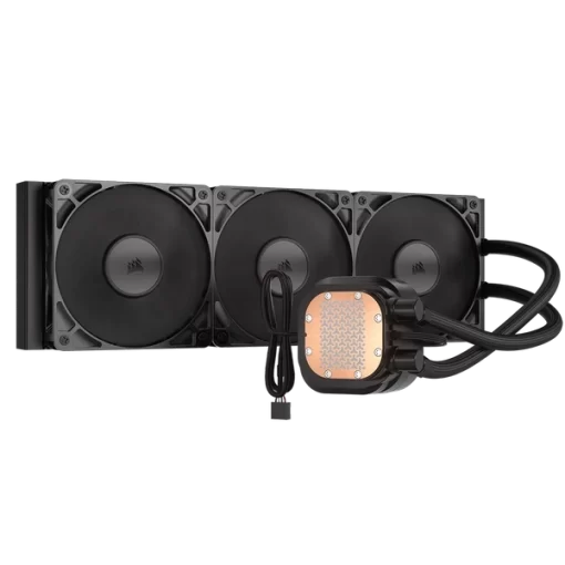 CORSAIR NAUTILUS 360 RS LCD Black AIO Liquid CPU Cooler (CW-9061033-WW) - 2.1" IPS LCD screen, 360mm radiator, 3x RS120 fans