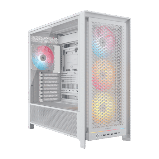 CORSAIR FRAME 5000D RS ARGB White Modular Mid Tower PC Case - Tempered Glass, 4x RS140 ARGB fans