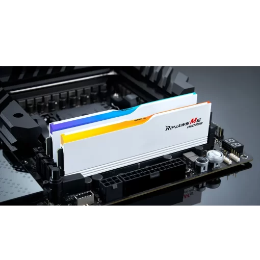 G.Skill Ripjaws M5 RGB White 32GB (2x16GB) DDR5 Memory Kit - 6000MHz CL36 (F5-6000J3636F16GX2-RM5NRW)
