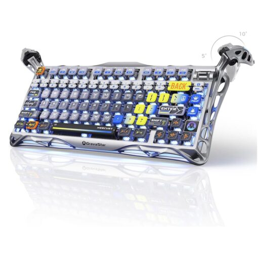 GravaStar Mercury K1 Pro Special Edition - Insterstellar Silver Gaming Keyboard