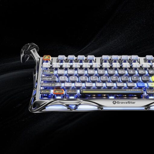 GravaStar Mercury K1 Pro Special Edition - Insterstellar Silver Gaming Keyboard