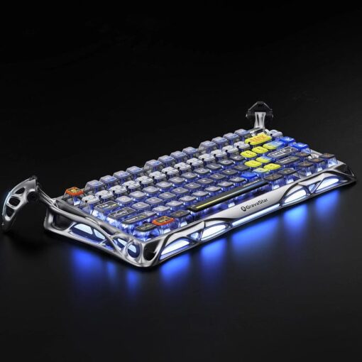 GravaStar Mercury K1 Pro Special Edition - Insterstellar Silver Gaming Keyboard