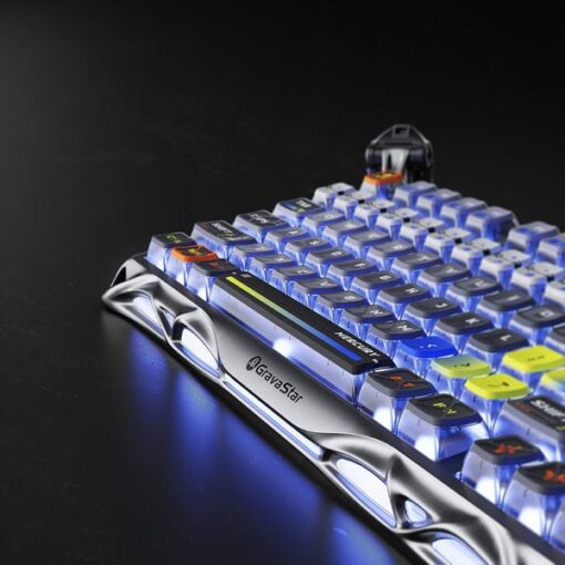GravaStar Mercury K1 Pro Special Edition - Insterstellar Silver Gaming Keyboard