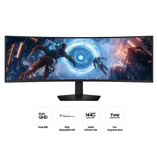 Samsung Odyssey G9 G91F LS49FG912EEXXV Gaming Monitor - 49 inch, Dual QHD (5120 x 1440), 32:9, VA, 144Hz, Curved 1000R