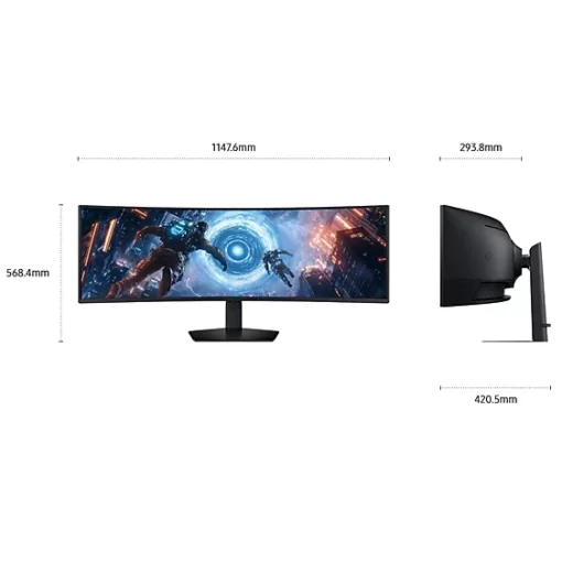 Samsung Odyssey G9 G91F LS49FG912EEXXV Gaming Monitor - 49 inch, Dual QHD (5120 x 1440), 32:9, VA, 144Hz, Curved 1000R