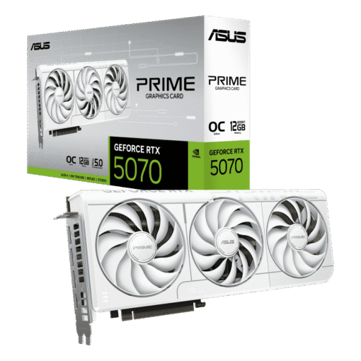 ASUS PRIME GeForce RTX 5070 White OC 12GB GDDR7 (PRIME-RTX5070-O12G-WHITE) Graphics Card
