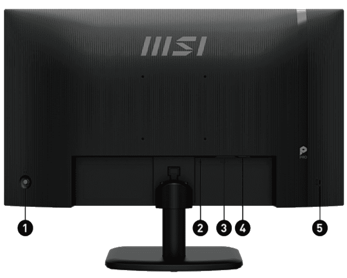 MSI PRO MP251L E2 Monitor - 24,5 inch, Full HD (1920x1080) 16:9 IPS, 120Hz, D-Sub, HDMI 1.4b 152 PRO MP251L E2 IO 1