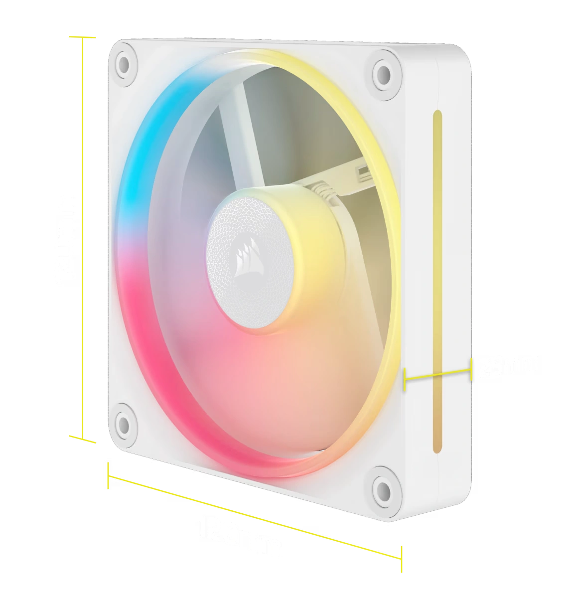 CORSAIR iCUE LINK LX120-R RGB White 120mm PWM Reverse Fans Starter Kit Fans - 120mm 2400RPM Static Pressure RGB Fan 31