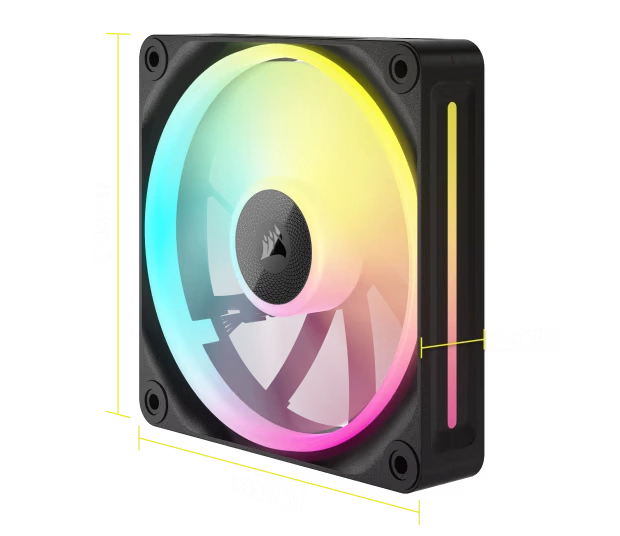 CORSAIR iCUE LINK LX120 RGB Black 120mm PWM Fans Starter Kit Fans - 120mm 2400RPM Static Pressure RGB Fan 32