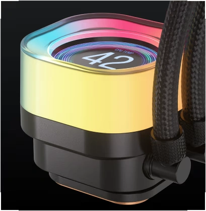 CORSAIR iCUE LINK TITAN 360 RX LCD AIO Liquid CPU Cooler (CW-9061023-WW) - Black, 360mm radiator, 2.1" (480x480) IPS Dispaly, iCUE LINK System Hub included 38