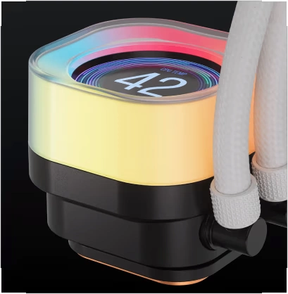 CORSAIR iCUE LINK TITAN 240 RX LCD AIO Liquid CPU Cooler (CW-9061025-WW) - White, 240mm radiator, 2.1" (480x480) IPS Dispaly, iCUE LINK System Hub included 38