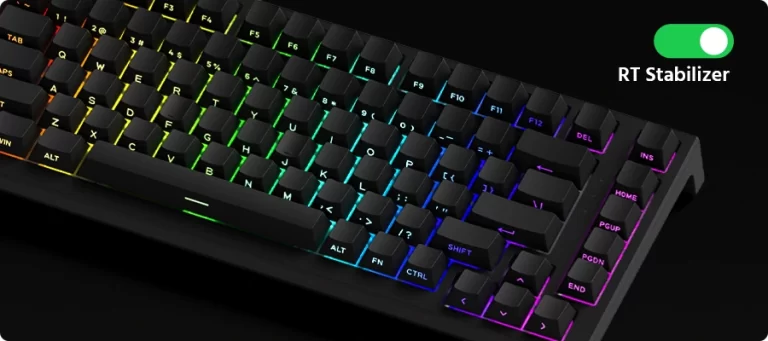 AKKO TAC75 Black HE Astrolink Magnetic Switch Gaming Keyboard - 75%, 8K Hz Polling Rate, ARGB, Cherry profile PBT Side-Printed Keycaps 24 TAC75 HE Black XQ CT 1 768x341 1