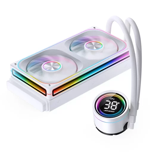 JONSBO TH-240 White AIO Liquid Cooling - 240mm radiator, Single Frame Unit 2x120mm 3Pin ARGB Fans