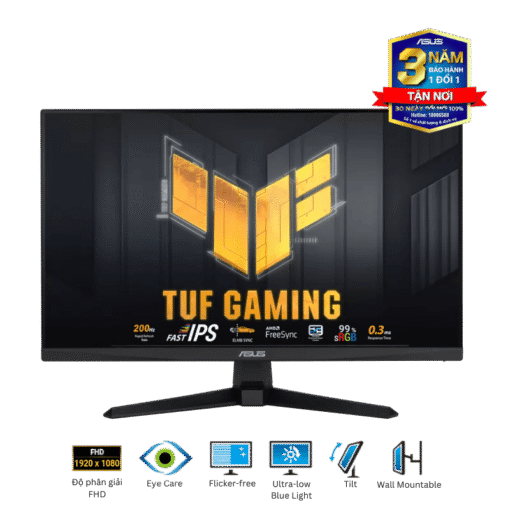 ASUS TUF VG259Q5A Gaming Monitor - 24.5" FHD 200Hz, Fast IPS, FreeSync™, 0.3ms GTG, Stereo speaker