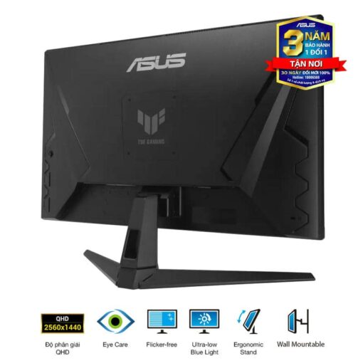 ASUS TUF VG27AQM5A Gaming Monitor - 27 inch, QHD (2560x1440) 300Hz, Fast IPS, ELMB SYNC, 0.3ms GTG, Stereo speaker, 95% DCI-P3, DisplayWidget Center