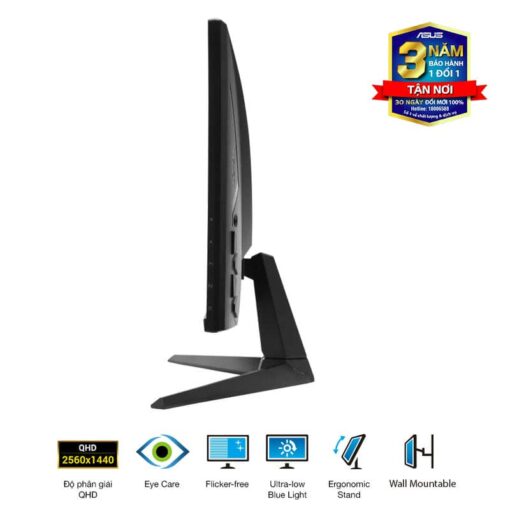 ASUS TUF VG27AQM5A Gaming Monitor - 27 inch, QHD (2560x1440) 300Hz, Fast IPS, ELMB SYNC, 0.3ms GTG, Stereo speaker, 95% DCI-P3, DisplayWidget Center