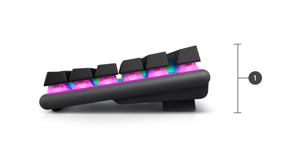 Alienware Pro Wireless Gaming Keyboard - Dark Side of the Moon 31 alienware pro keyboard pdp dimensions height