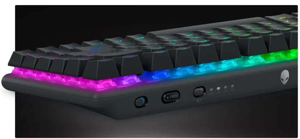Alienware Pro Wireless Gaming Keyboard - Dark Side of the Moon 27 alienware pro keyboard pdp tri mode